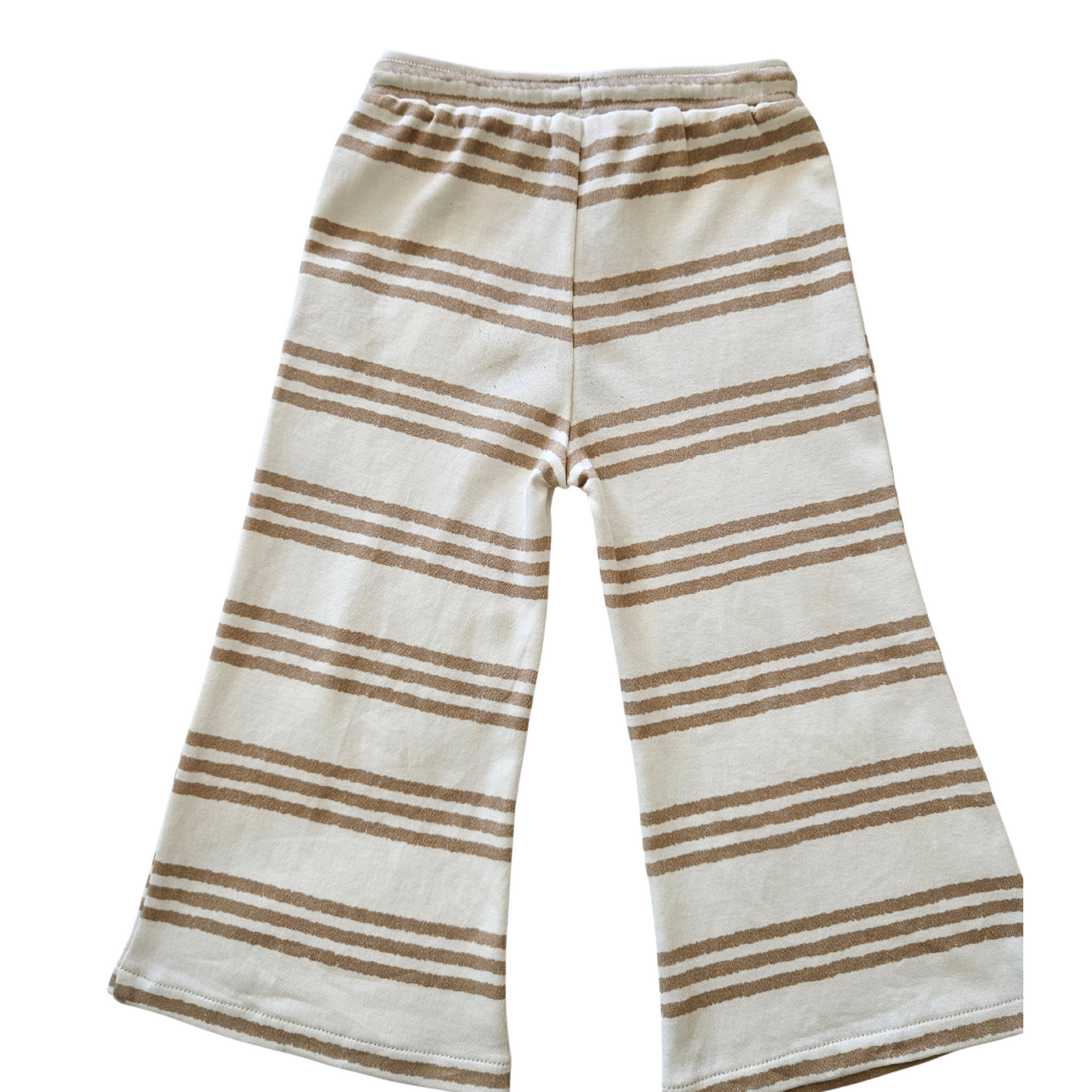 Gots certified organic cotton, ethical and sustainable fashion for babies and toddler, reef-friendly fashion, Australian small business, corduroy for babies, toddler pants, pants for tall baby, pants for toddler with long legs, green reef co, minimalistic fashion, capsule wardrobe for toddler, summer capsule, stripe pants for boys and girls alike, flare pants for toddlers, flare pants for babies