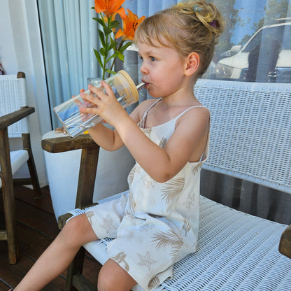 Gots certified organic cotton, ethical and sustainable fashion for babies and toddler, reef-friendly fashion, Australian small business , green reef co, minimalistic fashion, capsule wardrobe for toddler, summer capsule, baby romper with stripes and reef prints, lightweight, breathable cotton, playsuit, jumpsuit for girls and toddlers
